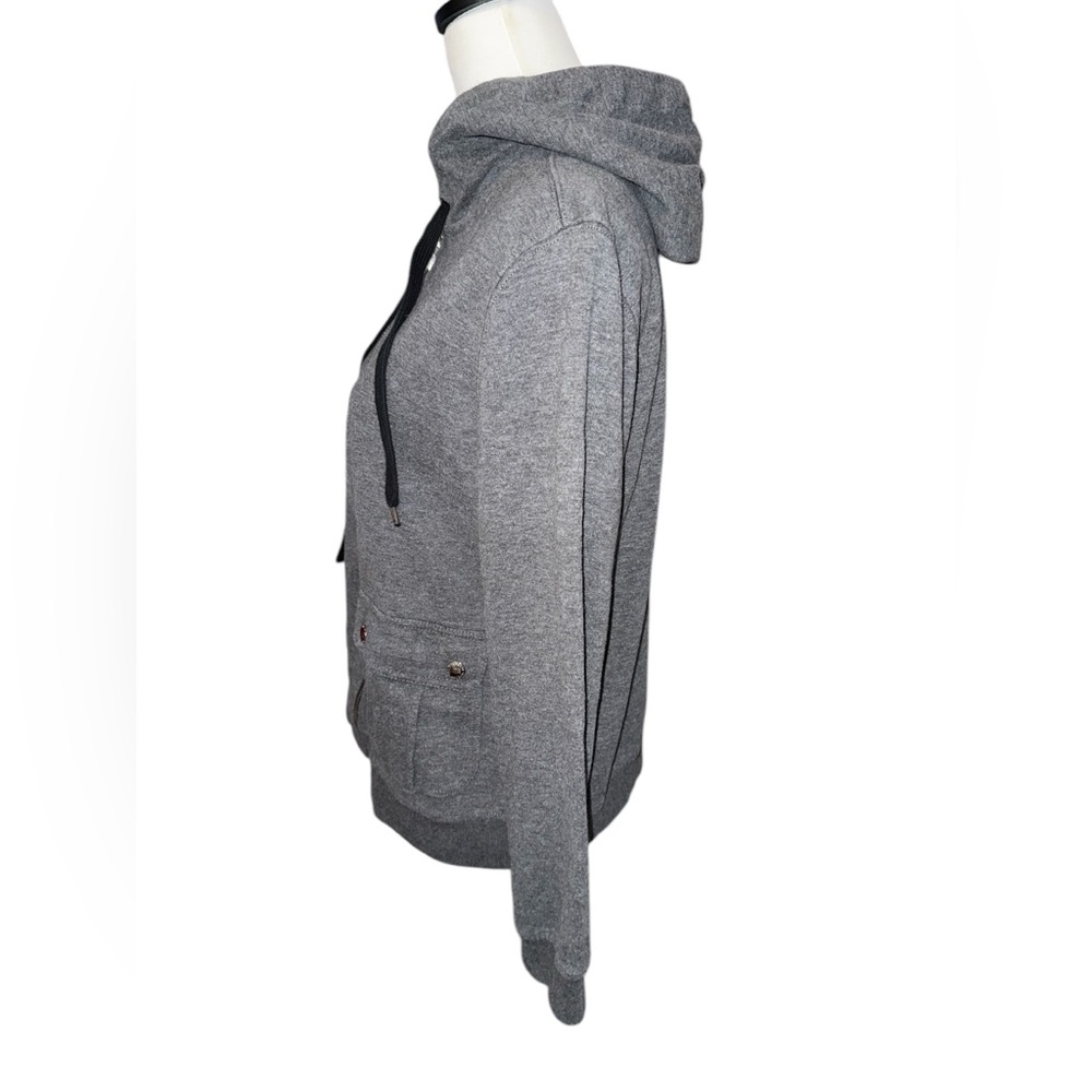 Lauren Ralph Lauren Hooded Drawstring Jacket Womens Large Gray Full Zip Up - Picture 6 of 15